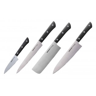 Набор из 4-х ножей Samura Harakiri овощной, для нарезки, накири, шеф