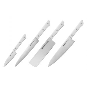 Набор из 4-х ножей Samura Harakiri овощной, для нарезки, накири, шеф