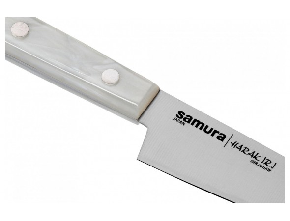 Нож Samura Harakiri Овощной, 99 мм, акрил, белая рукоять (ПОВРЕЖДЕНА УПАКОВКА)