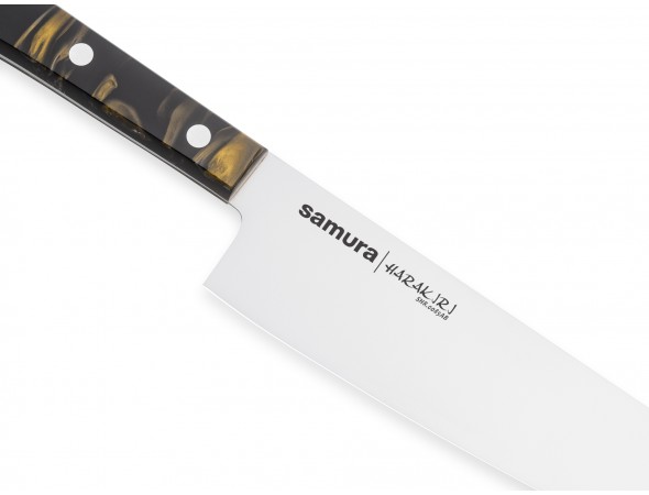 Нож Samura Harakiri Шеф, 208 мм, акрил, черная рукоять