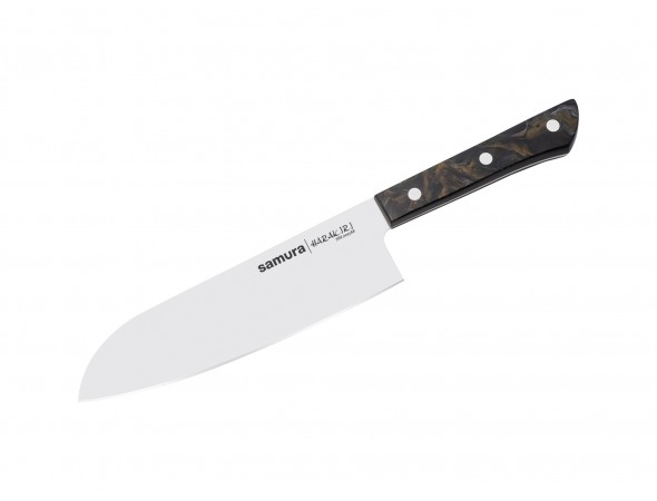Нож Samura Harakiri Сантоку, 175 мм, акрил, черная рукоять Нож Samura Harakiri Сантоку, 175 мм, акрил, черная рукоять