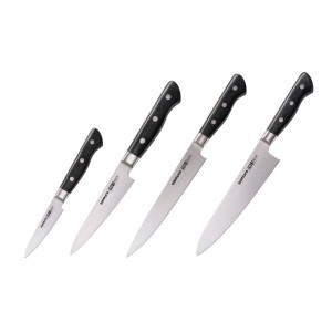 Набор из 4-х ножей Samura Pro-S Овощной, Универсальный 115 мм, для нарезки, Шеф