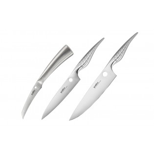 Набор из 3-х ножей Samura REPTILE овощной, универсальный, шеф