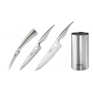 Набор из 3-х ножей Samura REPTILE овощной, универсальный, шеф и подставки