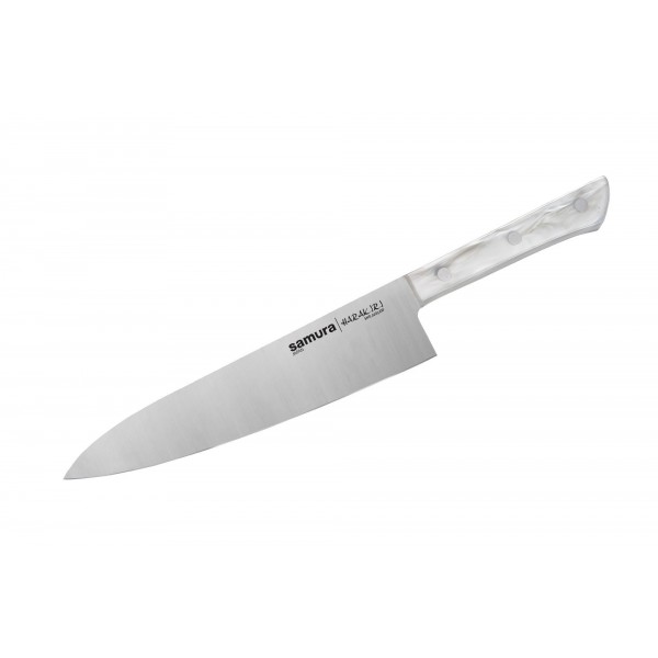 Нож Samura Harakiri Шеф, 208 мм, акрил, белая рукоять