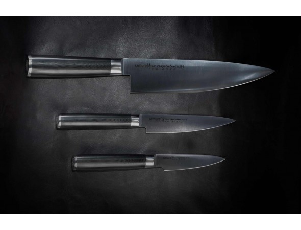 Набор из 3-х ножей Samura Mo-V овощной, универсальный, шеф