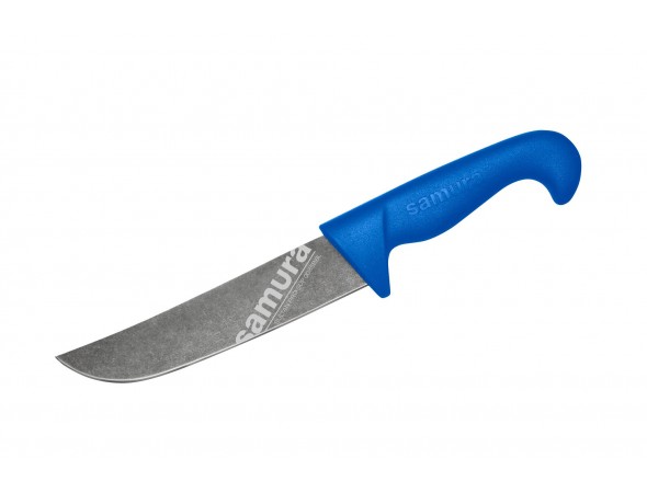 Нож Samura Sultan PRO Шеф-Пчак с галтовкой, 166 мм, синяя рукоять