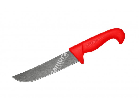 Нож Samura Sultan PRO Шеф-Пчак с галтовкой, 166 мм, красная рукоять