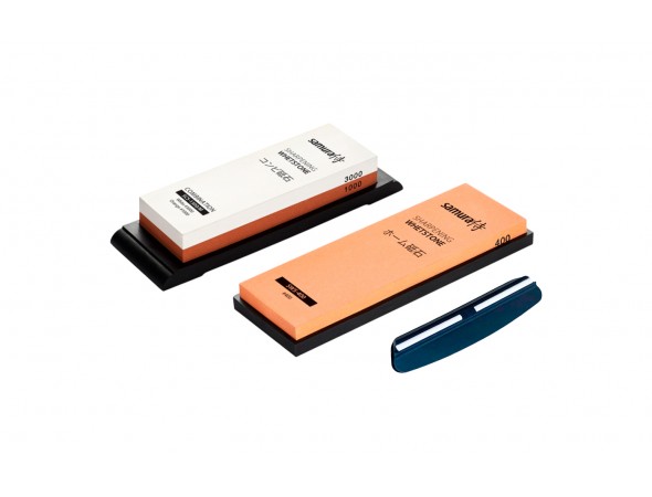 Набор точильных камней с держателем угла заточки Набор точильных камней с держателем угла заточки