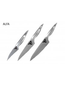 Набор из 3-х ножей Samura ALFA овощной, универсальный, шеф