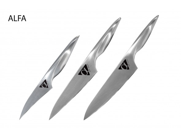 Набор из 3-х ножей Samura ALFA овощной, универсальный, шеф