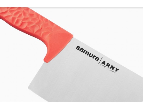 Нож Samura ARNY азиатский кухонный топорик, 209 мм, коралловая рукоять