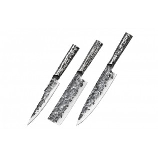 Набор из 3-х ножей Samura METEORA универсальный, накири, шеф