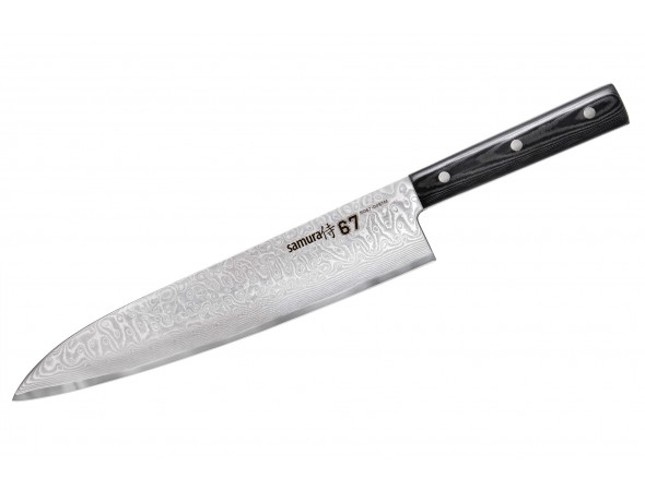 Нож SAMURA 67 DAMASCUS Гранд Шеф, 240 мм