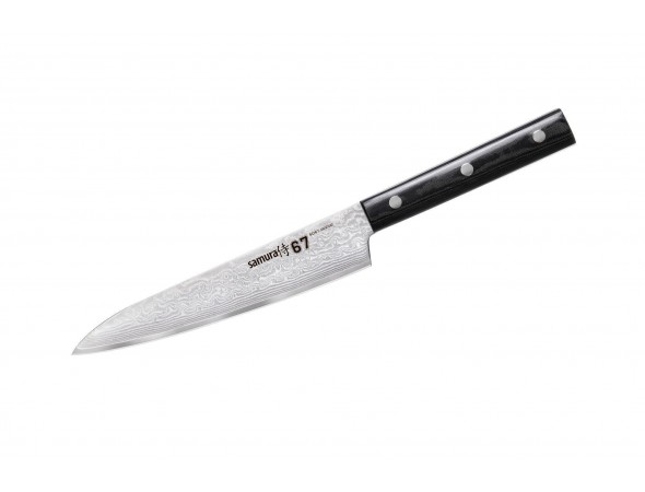 Набор из 3-х ножей SAMURA 67 DAMASCUS SD67-0220 овощной, универсальный, шеф