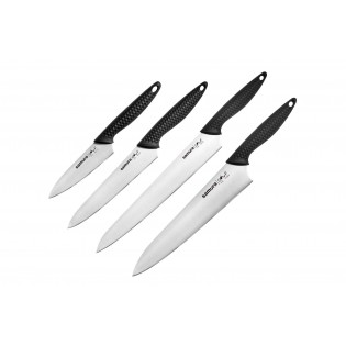Набор из 4-х ножей Samura GOLF овощной, универсальный, слайсер, шеф