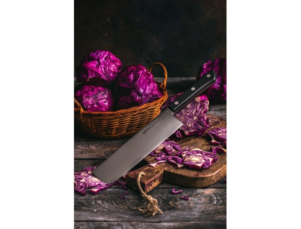 Нож Samura Harakiri Накири, 170 мм, черная рукоять