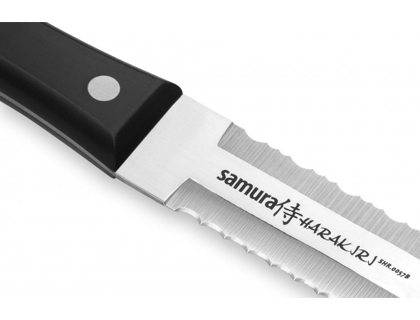 Нож для замороженных продуктов Samura Harakiri SHR-0057B, 180 мм, черная рукоять