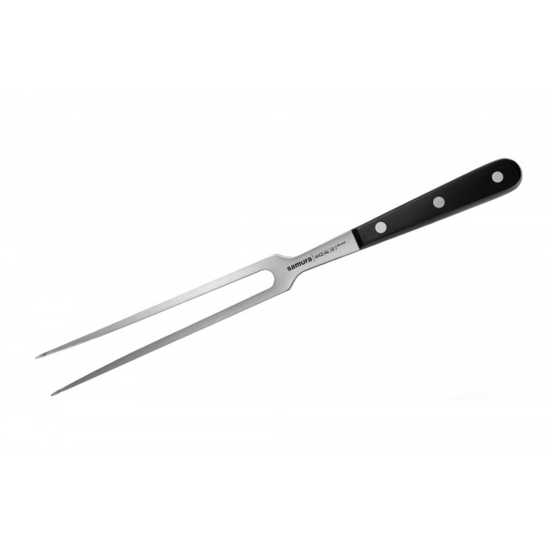 Вилка для мяса Samura Harakiri, 208 мм, черная рукоять