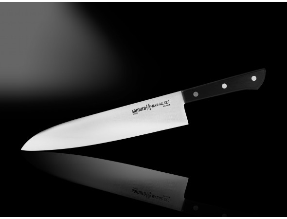 Нож Samura Harakiri Гранд Шеф, 240 мм, черная рукоять