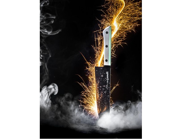 Нож Samura Harakiri Сантоку SHR-0095W, 175 мм, белая рукоять