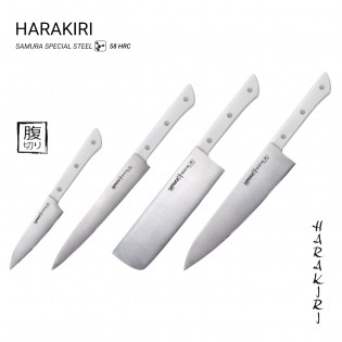Набор из 4-х ножей Samura Harakiri овощной, для нарезки, накири, шеф