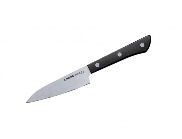 Набор из 3-х ножей Samura Harakiri SHR-0220B овощной, универсальный, шеф, черная рукоять