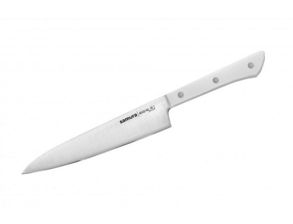 Набор из 3-х ножей Samura Harakiri овощной, универсальный 150 мм, шеф, белая рукоять