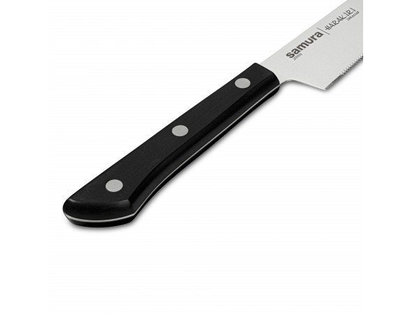 Нож Harakiri Samura серрейтор, зазубренное лезвие 150 мм, черная рукоять Нож Harakiri Samura серрейтор, зазубренное лезвие 150 мм, черная рукоять