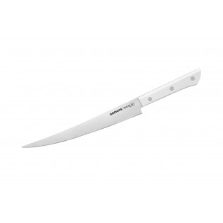 Нож Harakiri Samura филейный,  224 мм, белая рукоять