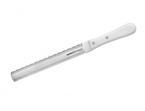 Нож для замороженных продуктов Samura Harakiri SHR-0057W, 180 мм, белая рукоять
