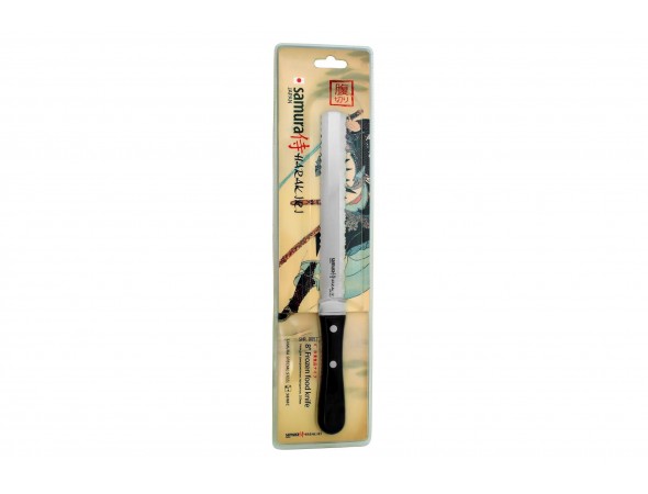 Нож для замороженных продуктов Samura Harakiri SHR-0057B, 180 мм, черная рукоять