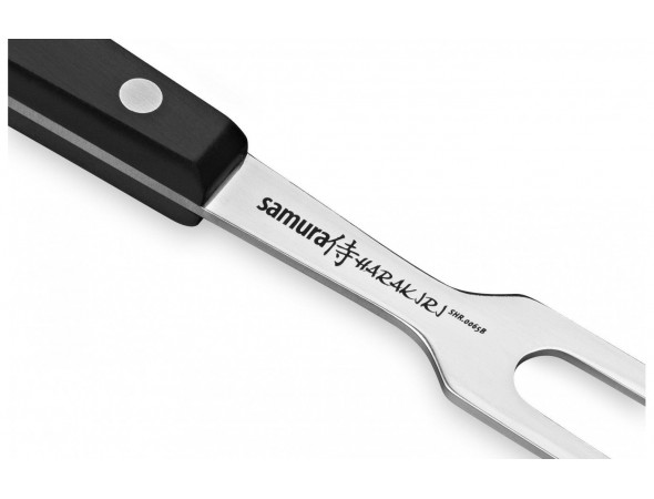 Вилка для мяса Samura Harakiri, 208 мм, черная рукоять (ПОВРЕЖДЕНА УПАКОВКА)
