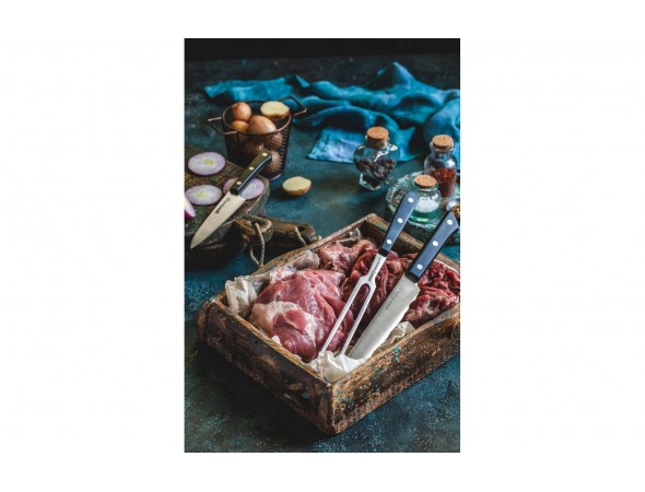 Вилка для мяса Samura Harakiri, 208 мм, черная рукоять (ПОВРЕЖДЕНА УПАКОВКА)