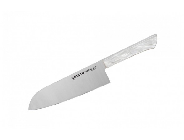 Нож Samura Harakiri Сантоку, 175 мм, перламутровая рукоять (ПОВРЕЖДЕНА УПАКОВКА)