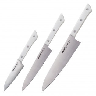 Набор из 3-х ножей Samura Harakiri овощной, универсальный 150 мм, шеф