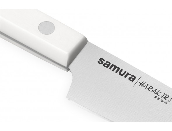 Набор из 3-х ножей Samura Harakiri овощной, универсальный 150 мм, шеф, белая рукоять