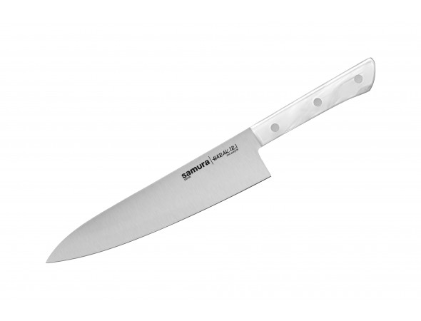 Набор из 5-ти ножей Samura Harakiri овощной, универсальный 150 мм, накири, сантоку, шеф, перламутровая рукоять Набор из 5-ти ножей Samura Harakiri овощной, универсальный 150 мм, накири, сантоку, шеф, перламутровая рукоять