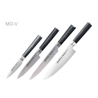 Набор из 4-х ножей Samura Mo-V овощной, универсальный, для нарезки, шеф
