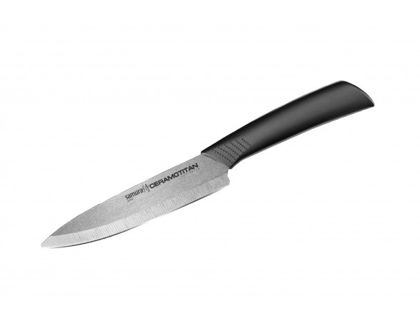 Нож Samura Ceramotitan Универсальный, 125 мм, черная рукоять, матовый
