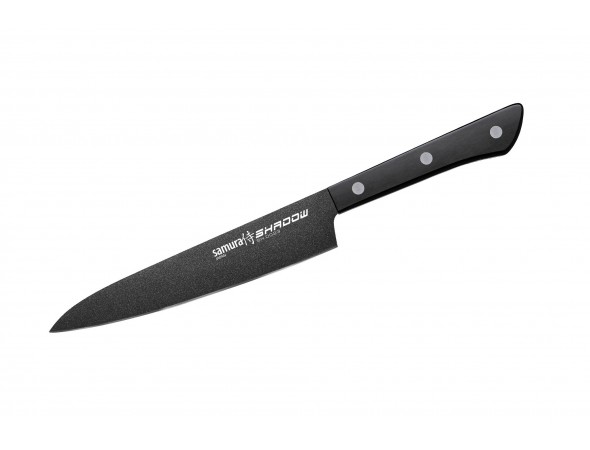 Нож Samura Shadow Универсальный, 150 мм с покрытием BLACK FUSO