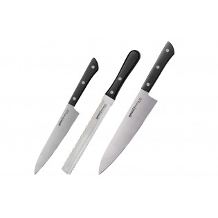 Набор из 3-х ножей Samura Harakiri универсальный 150 мм, для замороженных продуктов, шеф