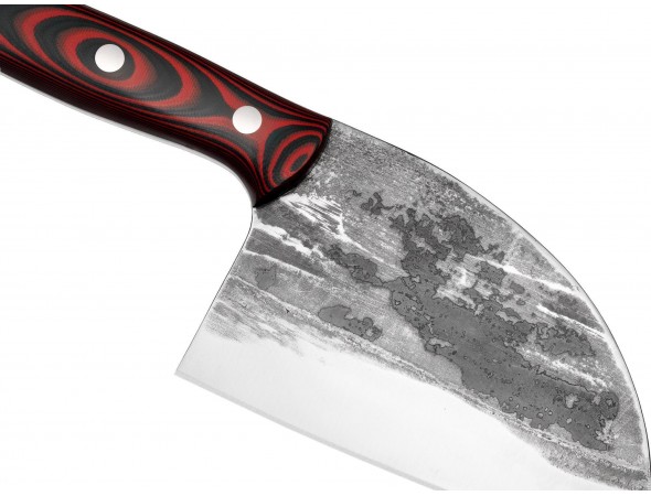 Сербский топорик  Малый Samura MAD BULL, красно-черная рукоять, SMB-0041