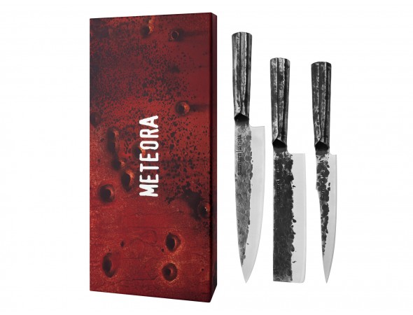 Набор из 3-х ножей Samura METEORA универсальный, накири, шеф Набор из 3-х ножей Samura METEORA универсальный, накири, шеф