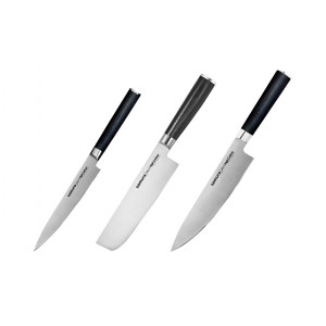 Набор из 3-х ножей Samura Mo-V универсальный, накири, шеф