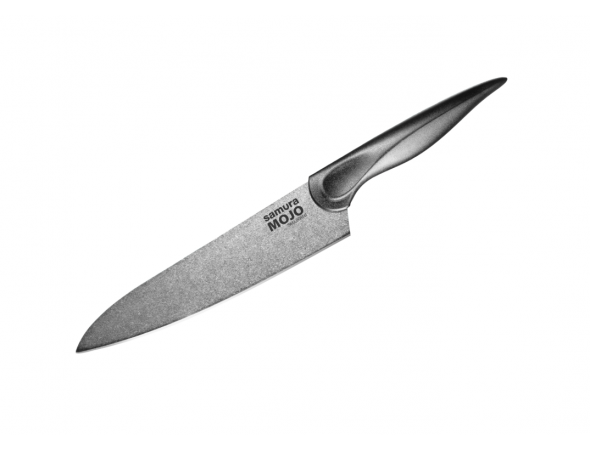 Набор из 5-ти ножей Samura MOJO овощной 94 мм, универсальный 148 мм, филейный 218 мм, для хлеба 194 мм, Шеф 200 мм, мусата, ножниц и подставки