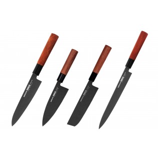 Набор из 4-х ножей Samura Okinawa Stonewash Гюто, Деба, Накири, Янагиба