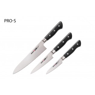 Набор из 3-х ножей Samura Pro-S овощной, универсальный 115 мм, шеф