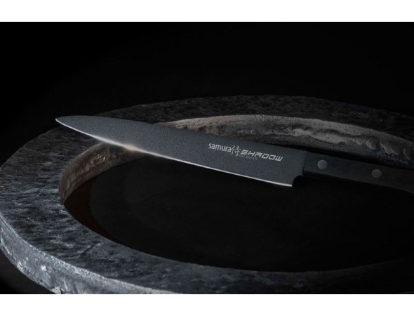 Нож Samura Shadow Слайсер, 196 мм с покрытием BLACK FUSO Нож Samura Shadow Слайсер, 196 мм с покрытием BLACK FUSO