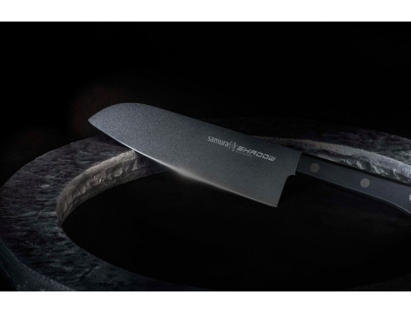 Нож Samura Shadow Сантоку, 175 мм, с покрытием BLACK FUSO Нож Samura Shadow Сантоку, 175 мм, с покрытием BLACK FUSO